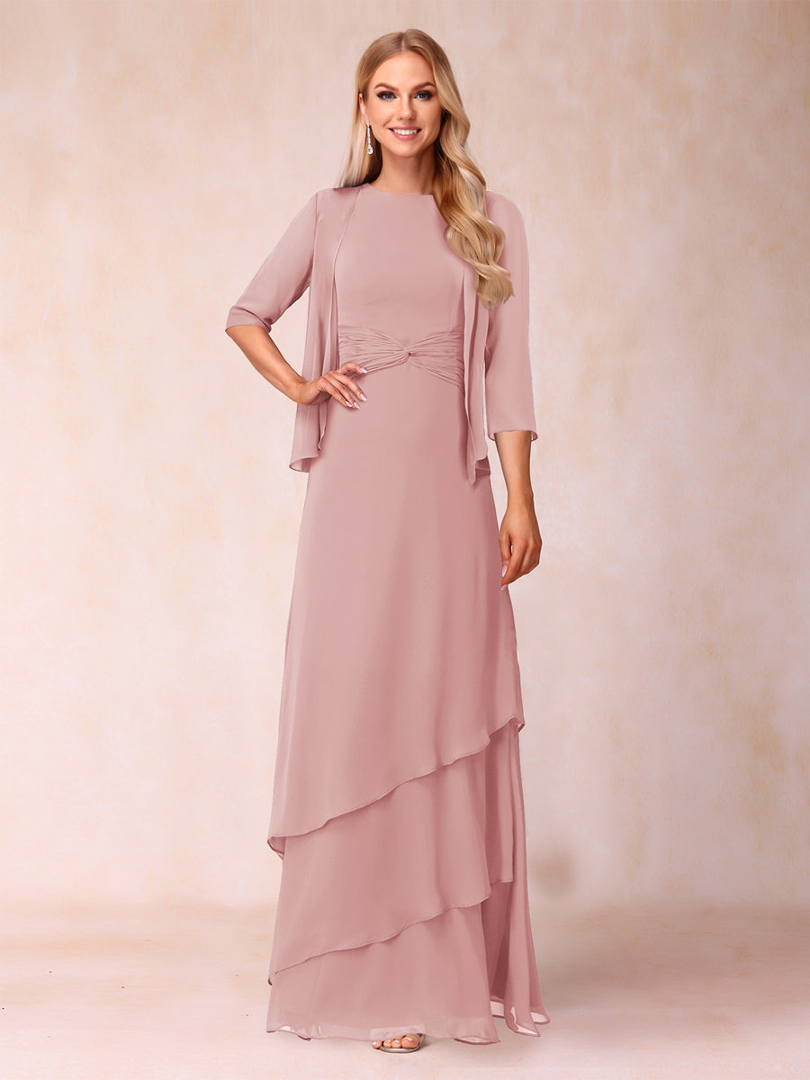 Cressida Fern Dusty Rose back view mother of the bride dress