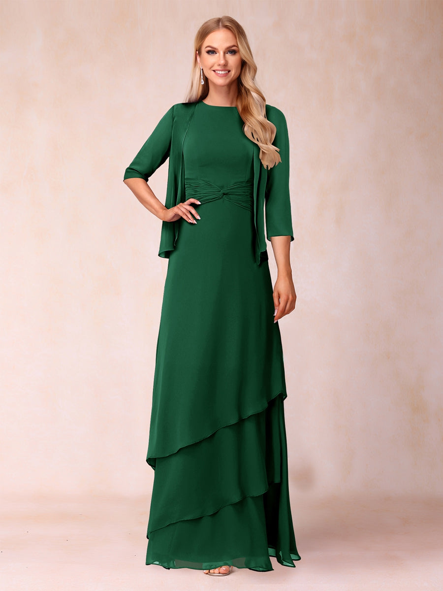 Cressida Fern Emerald front view mother of the bride dress