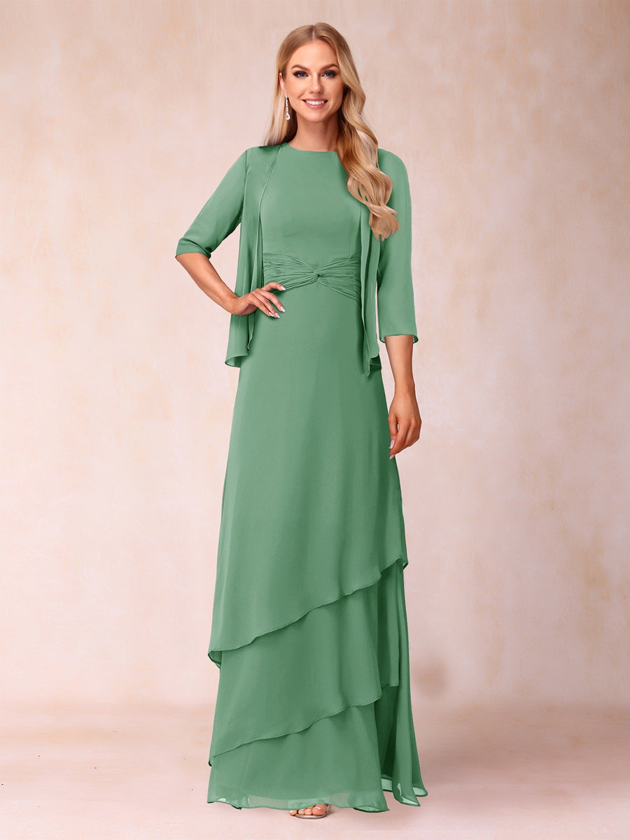 Cressida Fern Eucalyptus front view mother of the bride dress