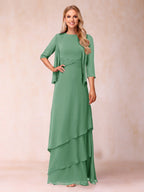 Cressida Fern Eucalyptus front view mother of the bride dress
