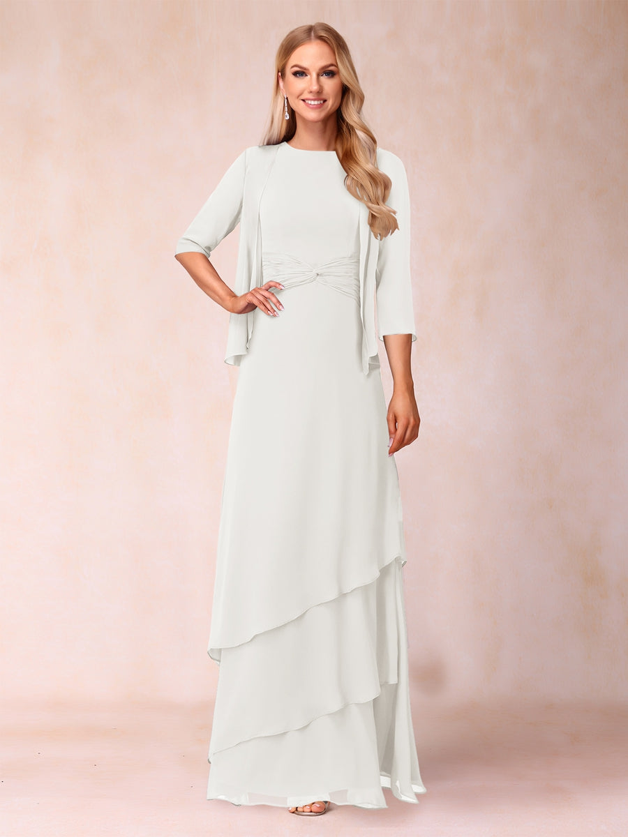Cressida Fern Ivory back view mother of the bride dress