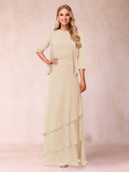 Cressida Fern Champagne back view mother of the bride dress