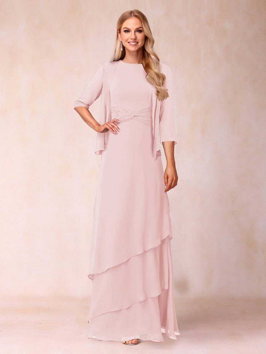 Cressida Fern Pearl Pink back view mother of the bride dress