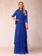 Cressida Fern Royal Blue back view mother of the bride dress