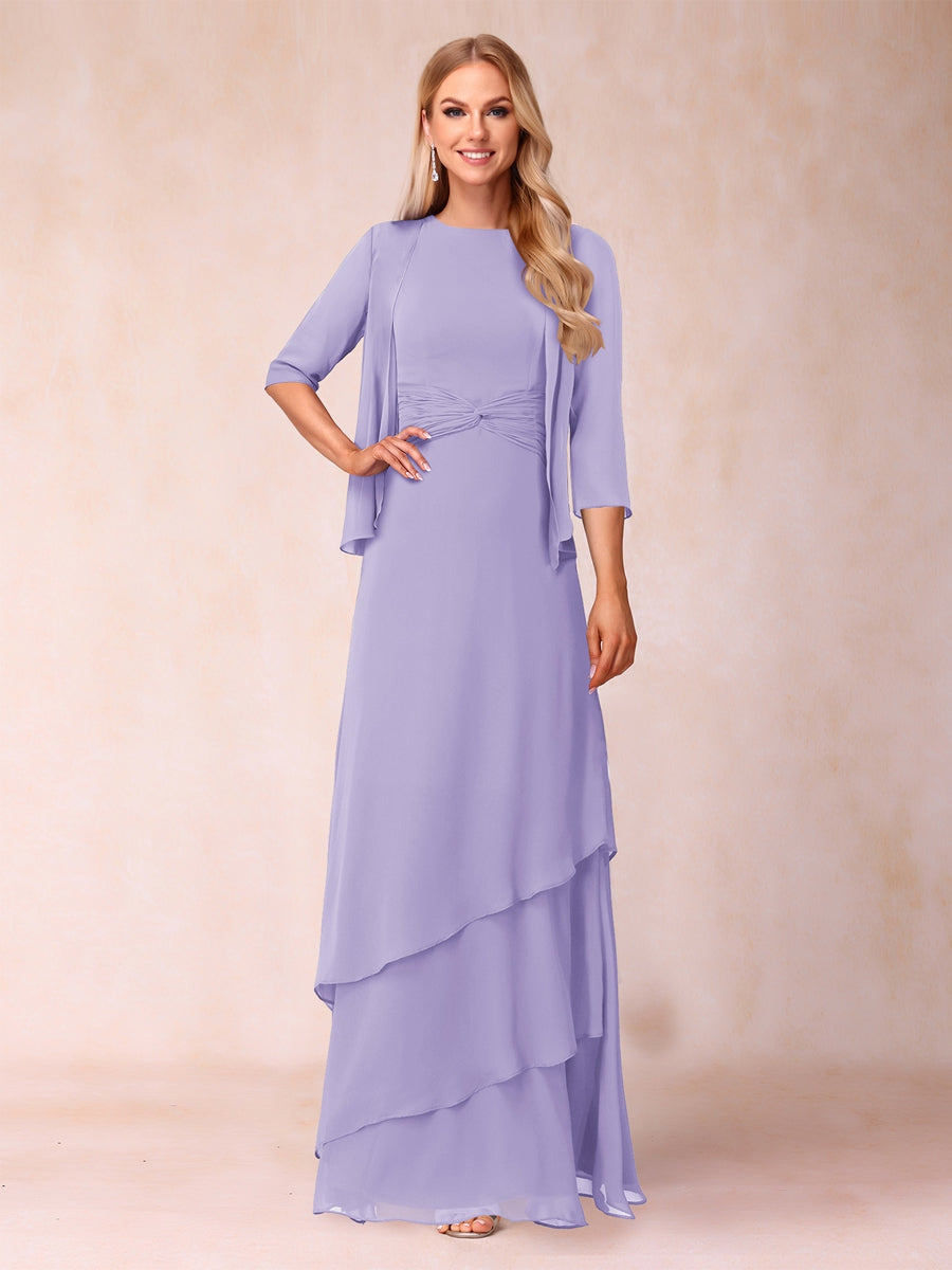 Cressida Fern Lilac back view mother of the bride dress