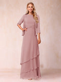 Cressida Fern Mauve front view mother of the bride dress