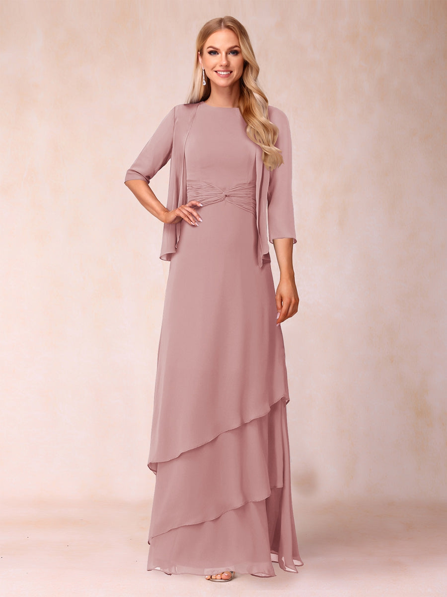 Cressida Fern Mauve front view mother of the bride dress
