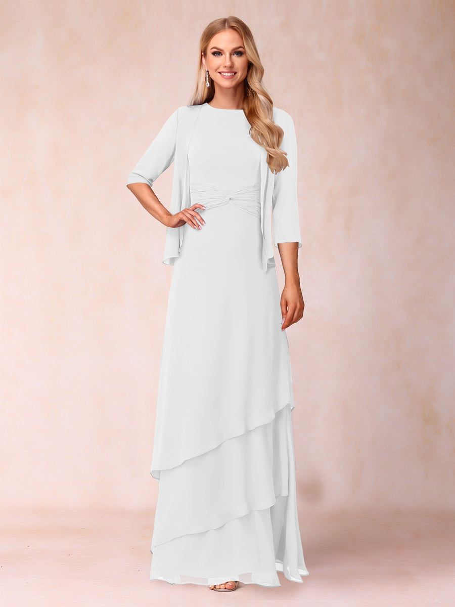 Cressida Fern Ivory front view mother of the bride dress