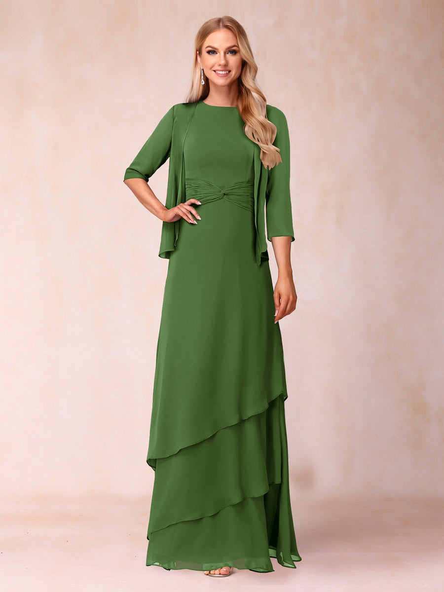 Cressida Fern Olive Green front view mother of the bride dress