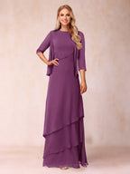 Cressida Fern Orchid front view mother of the bride dress