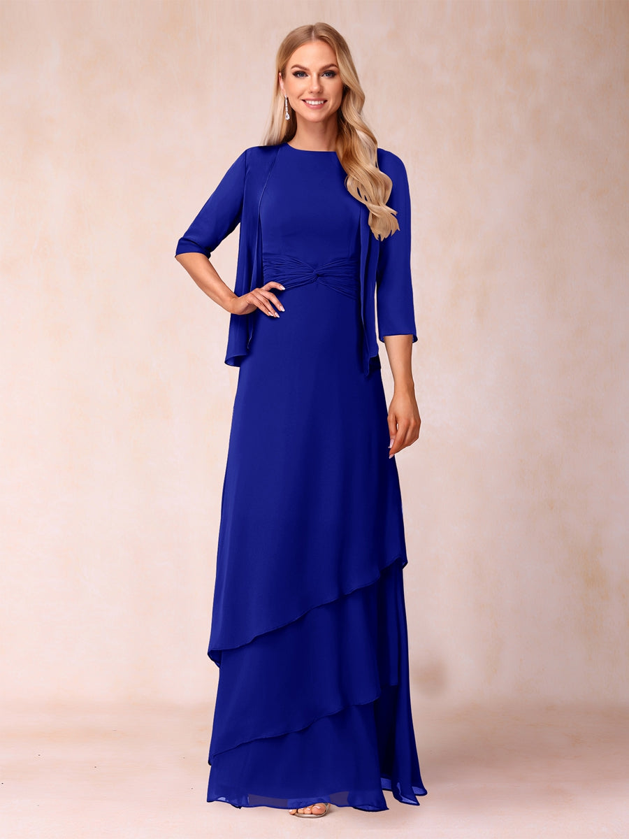 Cressida Fern Royal Blue front view mother of the bride dress