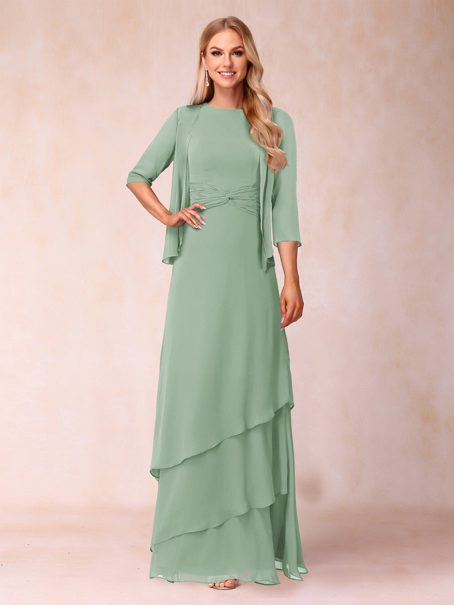 Cressida Fern Sage Green back view mother of the bride dress