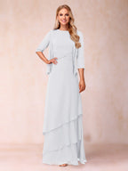 Cressida Fern White front view mother of the bride dress