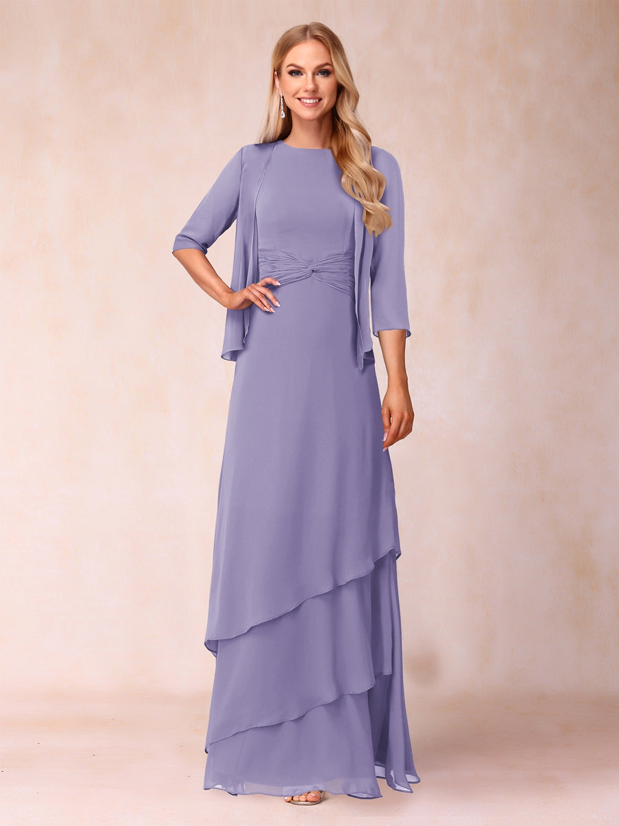Cressida Fern Wisteria back view mother of the bride dress