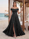 Clarisse Black front view bridesmaid dress