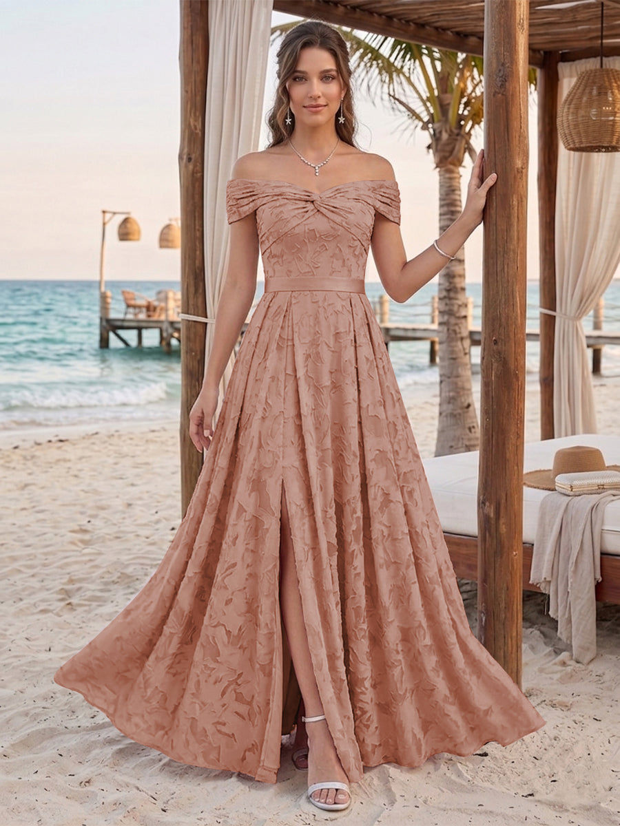Clarisse Dusty Rose side view bridesmaid dress