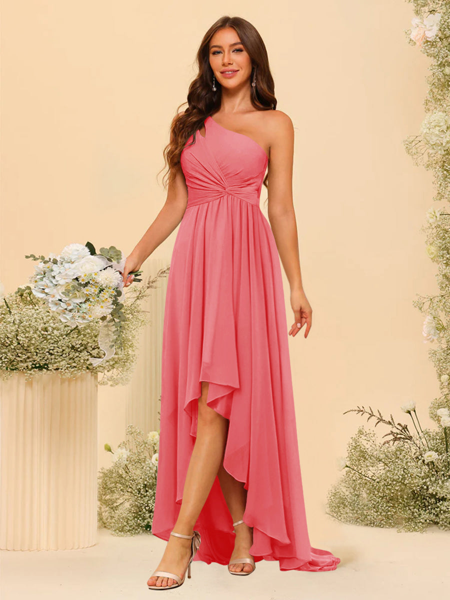 Valentina Coral back view bridesmaid dress