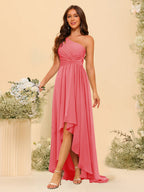 Valentina Coral back view bridesmaid dress