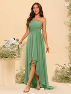 Valentina Sage Green side view bridesmaid dress