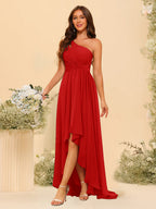 Valentina Red front view bridesmaid dress