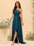 Valentina Teal front view bridesmaid dress
