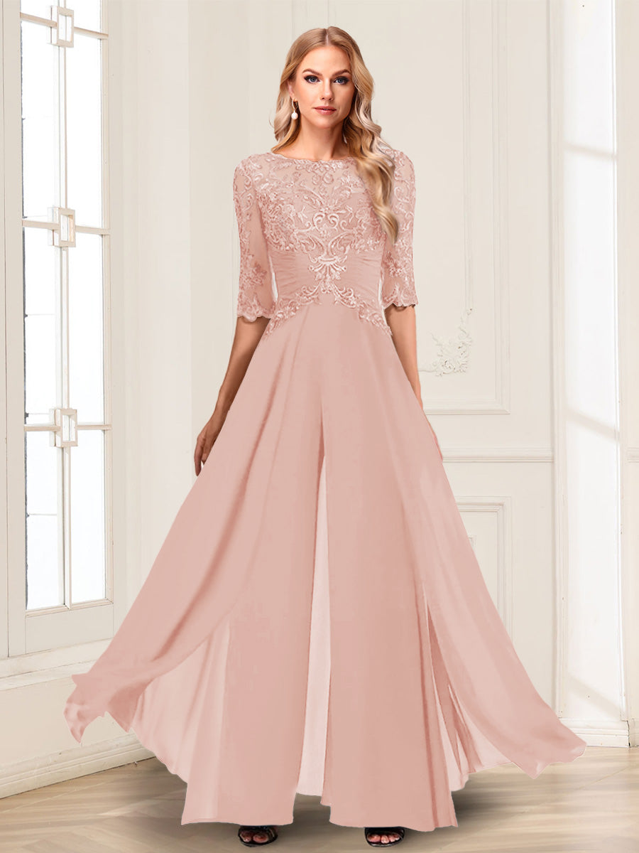 Vianne blush front view mother of the bride outfit