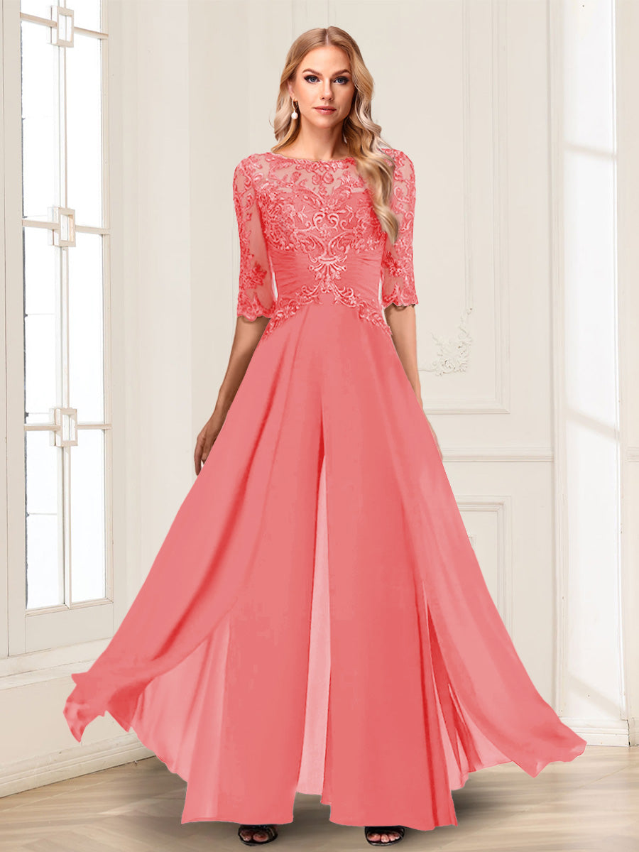 Vianne coral alternate front view 2 mother of the bride outfit