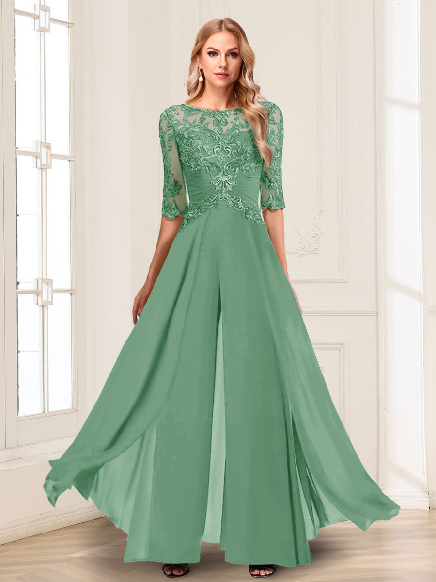 Vianne eucalyptus front view mother of the bride outfit
