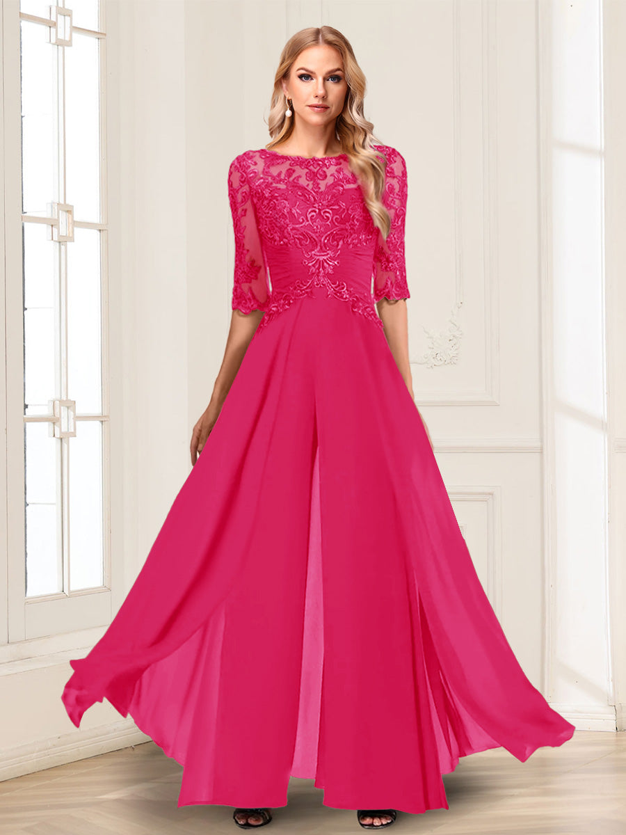 Vianne hot pink alternate front view 2 mother of the bride outfit