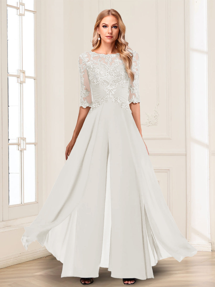 Vianne ivory front view mother of the bride outfit