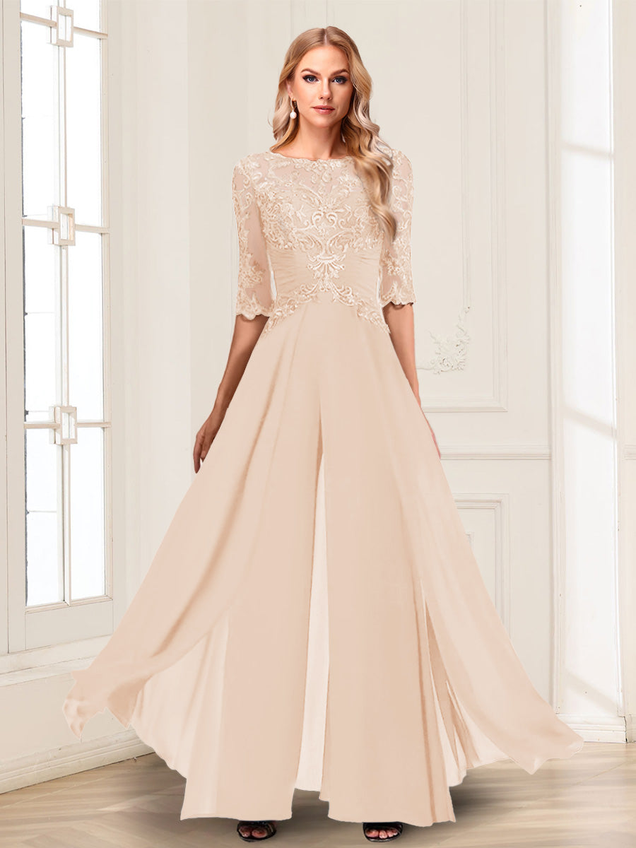 Vianne champagne alternate front view 2 mother of the bride outfit