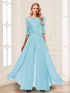 Vianne sky blue alternate front view 2 mother of the bride outfit