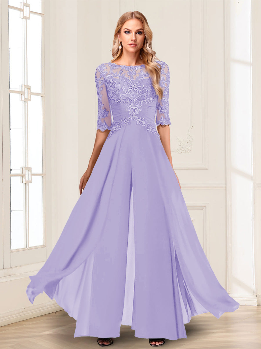 Vianne lilac front view mother of the bride outfit