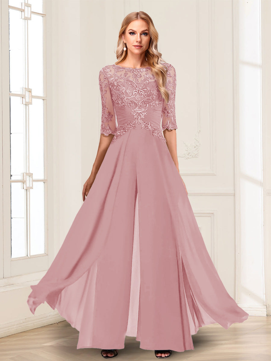 Vianne mauve front view mother of the bride outfit