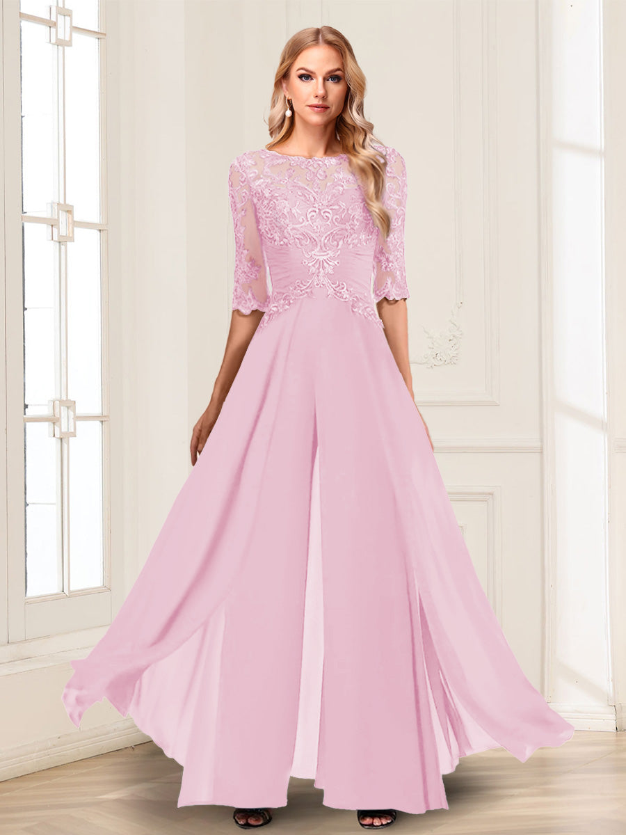 Vianne rose pink front view mother of the bride outfit