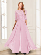 Vianne rose pink front view mother of the bride outfit