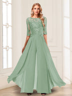 Vianne sage green alternate front view 2 mother of the bride outfit