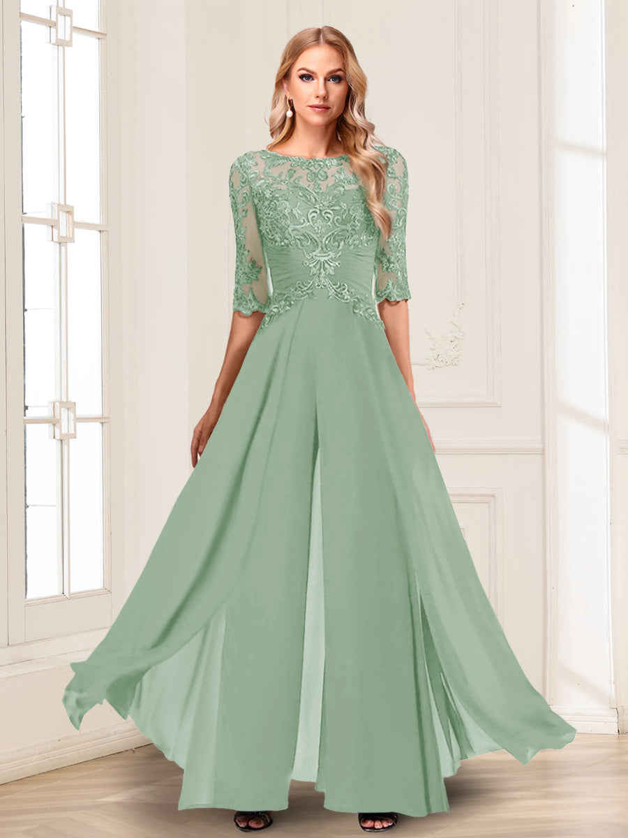Vianne sage green alternate front view 2 mother of the bride outfit