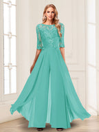 Vianne pool blue alternate front view 3 mother of the bride outfit