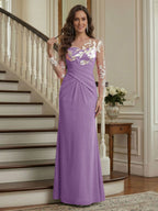 Victoria Rose Wisteria front view mother of the bride dress