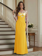 Victoria Rose Gold front view mother of the bride dress
