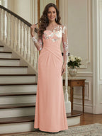 Victoria Rose Lavender front view mother of the bride dress