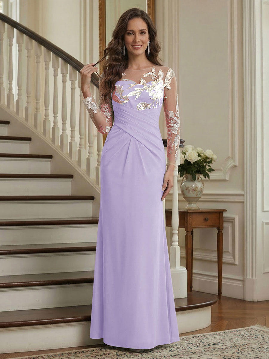 Victoria Rose Lilac back view mother of the bride dress