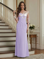 Victoria Rose Lilac back view mother of the bride dress