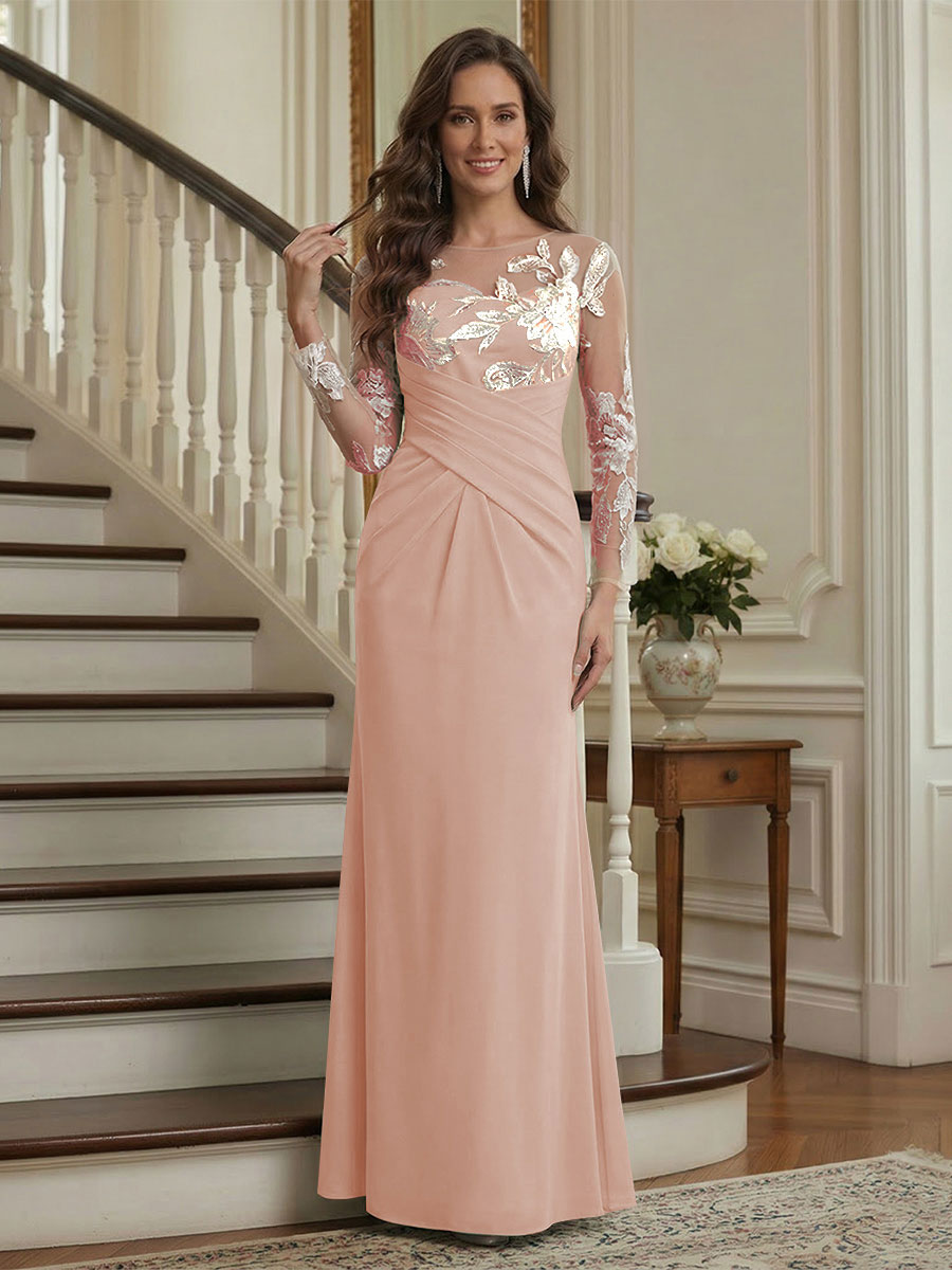 Victoria Rose Orchid front view mother of the bride dress