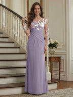 Victoria Rose Wisteria back view mother of the bride dress