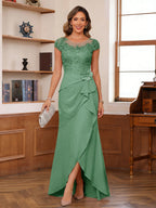 Calista eucalyptus front view mother of the bride dress