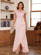 Calista pearl pink alternate front view 2 mother of the bride dress