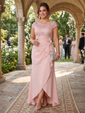 Elise June Pearl Pink front view mother of the bride dress