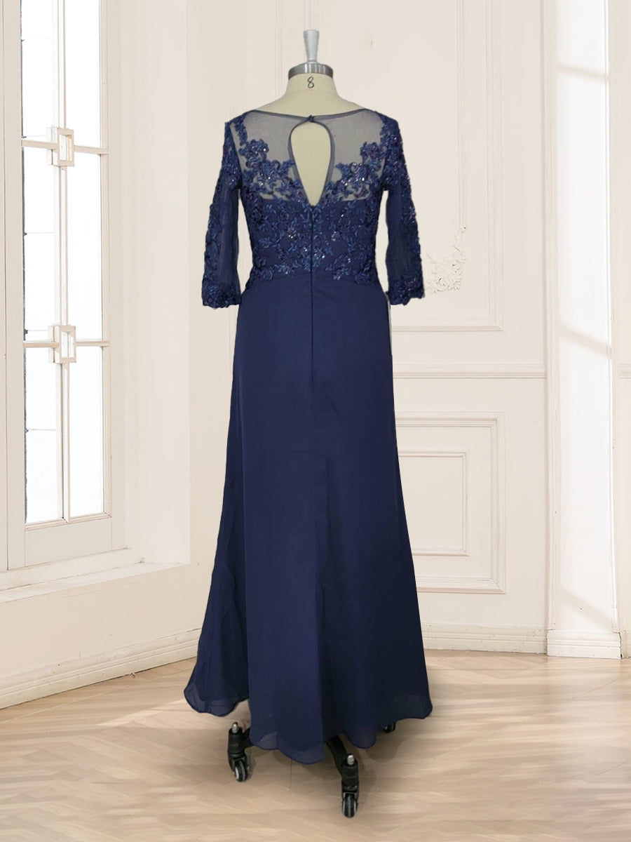 Rosalie dusty blue alternate view mother of the bride dress